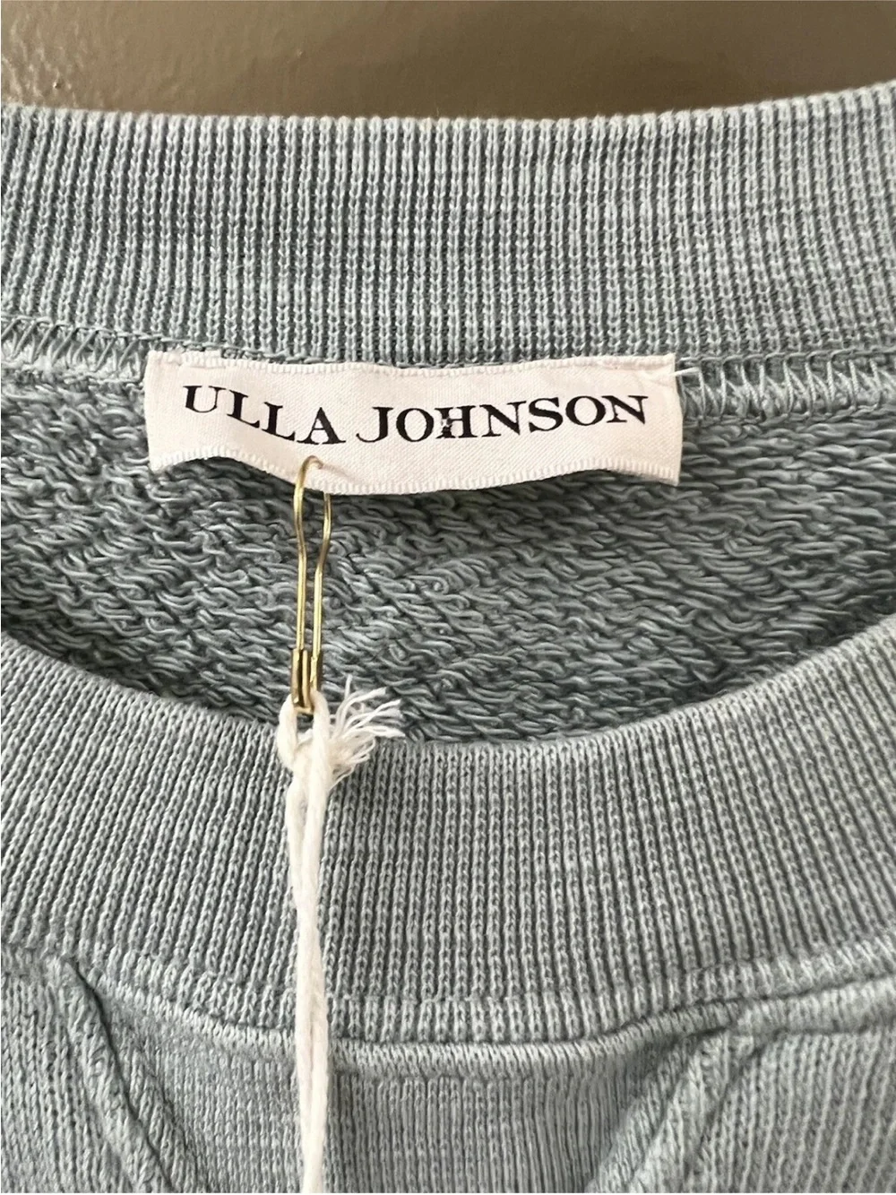 Ulla Johnson Pale Sage Puff-Sleeve Sweatshirt